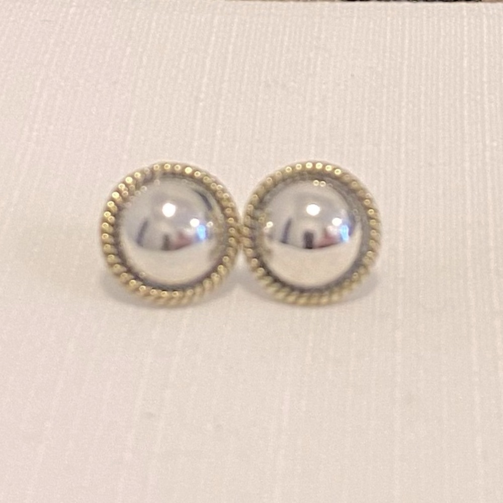 Taxco Mexican Dome Earrings Laton 925 Mexico